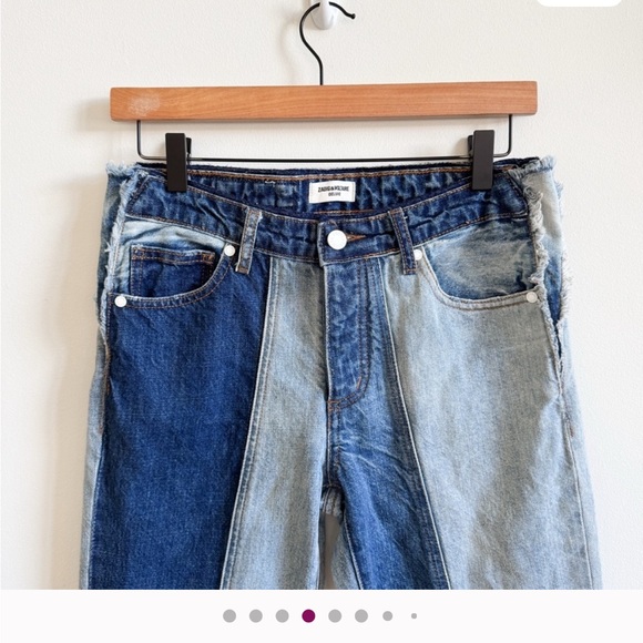 Zadig & Voltaire Denim - ZADIG & VOLTAIRE • Deluxe Boyfix Patchwork Boyfriend Jeans in Blue